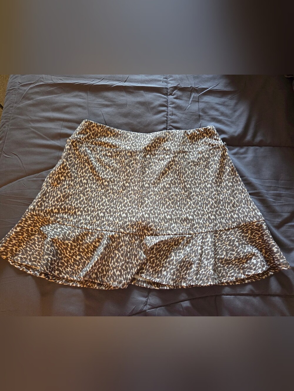 Tommy Bahama Everyday Active Leopard Print Brown & Cream Ruffle Hem Skort